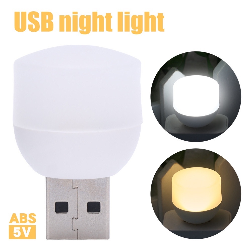 Đèn LED Đọc Sách Mini Bỏ Túi 5V 1W Cổng USB Tiện Dụng ( Trắng - Vàng ) / Đèn Ngủ LED USB Hình Trụ