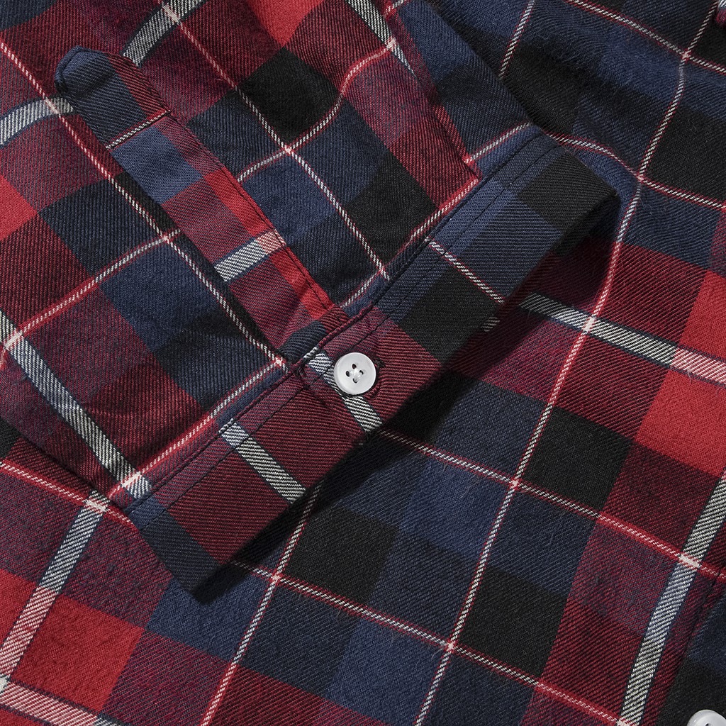 Áo sơ mi Flannel nam Double'D tay ngắn form Regular họa tiết kẻ caro SCN