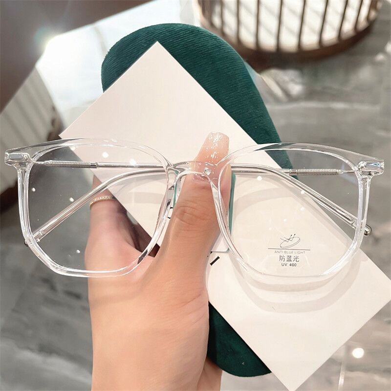 Mắt Kính Gọng Vuông Siêu Nhẹ Chống Ánh Sáng Xanh Dương / Nâu Lạnh Thay Thế Tiện Dụng