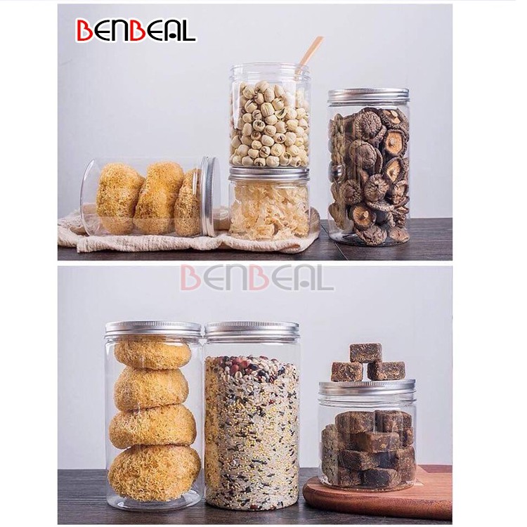 Hũ Nhựa Pet Nắp Nhôm Đựng Thực Phẩm, Đồ Khô, Ngũ Cốc , Hộp Nhựa, Lọ Nhựa, Hũ Nhựa, Hộp Thực Phẩm