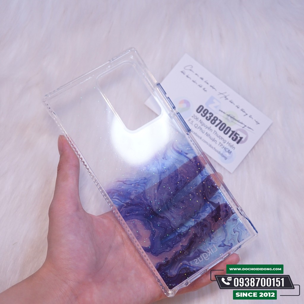 Ốp Lưng Samsung Note 20 Ultra 5G Likgus Viền Trong Lưng Vân Đá Cẩm Thạch Chống Sốc
