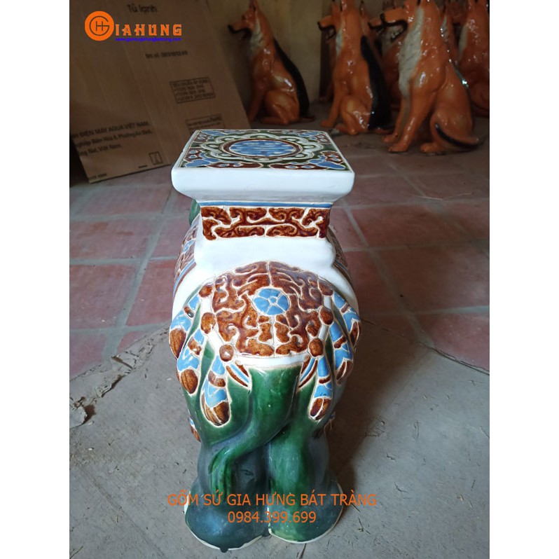 Đôn voi gốm sứ Gia Hưng Bát Tràng