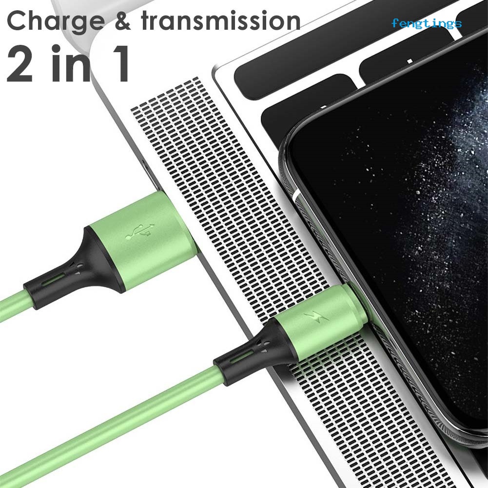Dây Cáp Sạc Truyền Dữ Liệu 1m Type-C 8Pin 3A Cho iPhone/Android