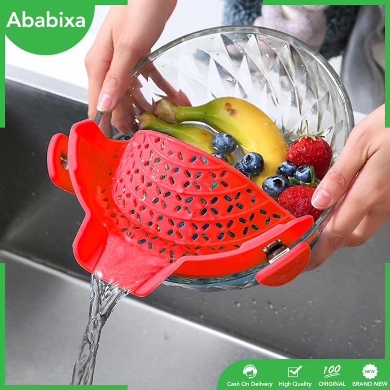 [Ababixa] Kẹp Rây Lọc Pasta Bằng Nhựa Có Kẹp Cống