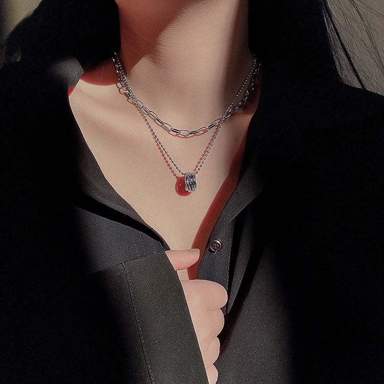 Dây chuyền 22358 nhiều lớp dáng ngắn thiết kế đơn giản