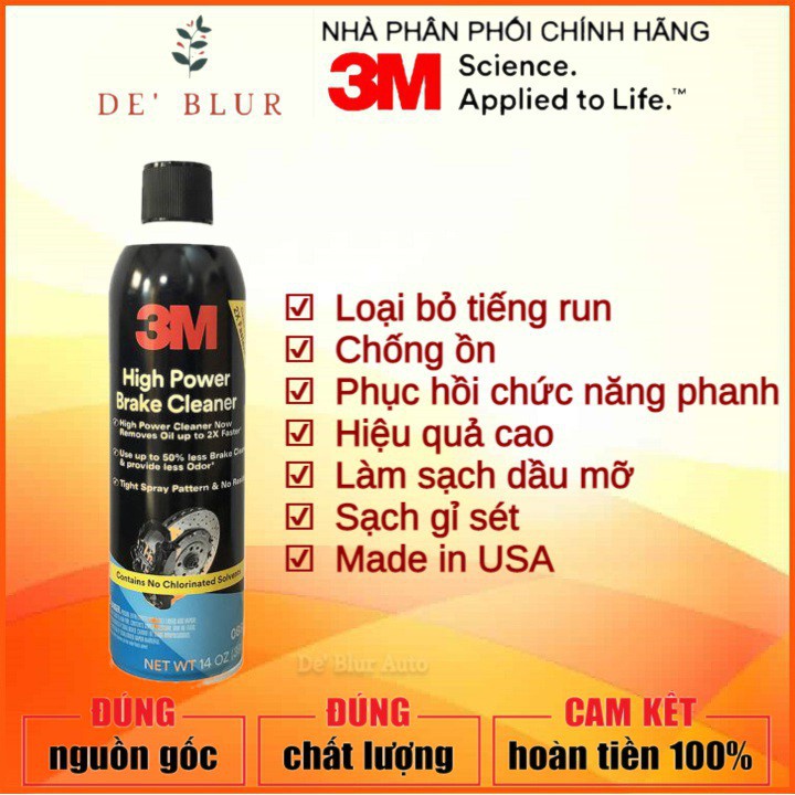 [RẺ VÔ ĐỊCH] Dung dịch tẩy rửa phanh thắng ôto 3M 08880 High Power Brake Cleaner 08880