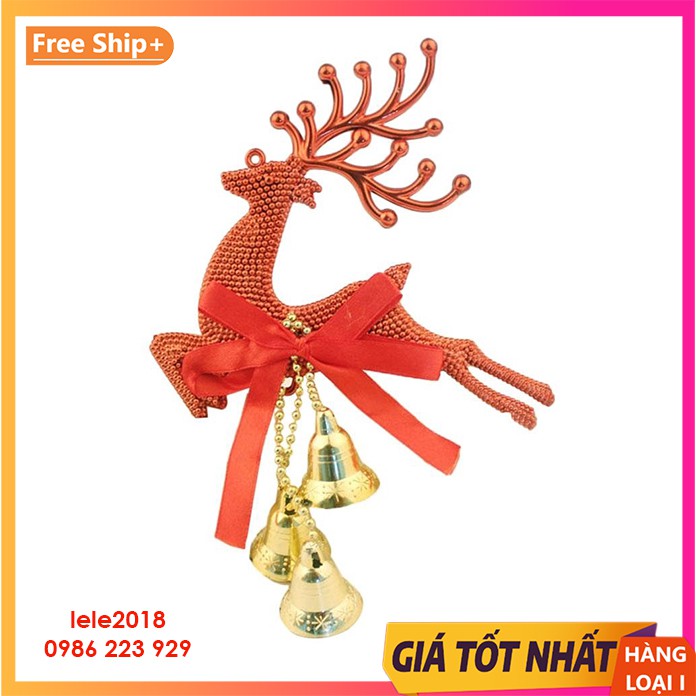 Phụ kiện Treo trang trí Cây thông Giáng Sinh Noel hình Con Tuần Lộc