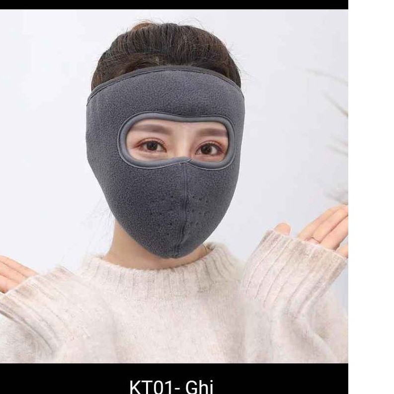 Khẩu trang nỉ có kính, thông hơi mùa đông vừa ấm vừa tránh bụi bẩn-giadungsieure