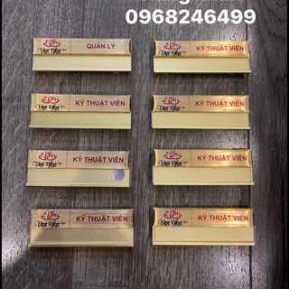 Combo 5 bảng tên nhân viên(hàng đặt in logo và tên theo yêu cầu)