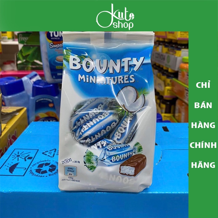 Kẹo socola nhân dừa sợi Bounty Miniatures 100g