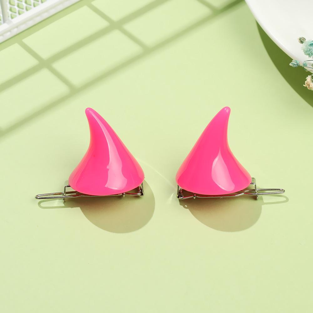 ESPO 1 Cặp Kẹp Tóc Sừng Bò Hóa Trang Halloween