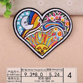 Miếng dán quần áo hình trái tim nhiều màu