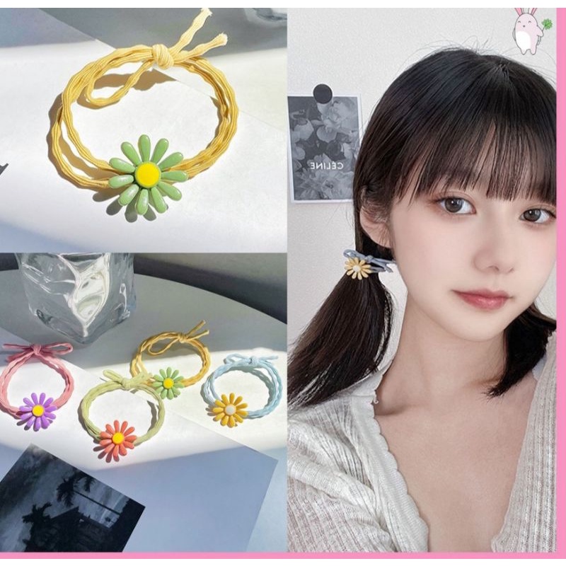 Dây cột tóc hoa cúc,dây buộc tóc hoa cúc dễ thương