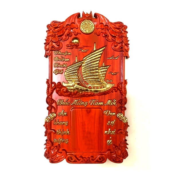 Đốc Lịch Treo tường Nguyên Khối Gỗ hương chất lượng bền bỉ đúng hình ảnh  65x35x3cm