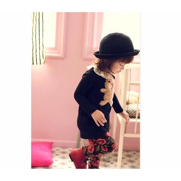 Bán lẻ Mũ phớt cho bé gái Mũ phớt Mũ lưỡi trai Mũ đầm trẻ em Mũ phớt mũ phớt len Nón len Nón kết