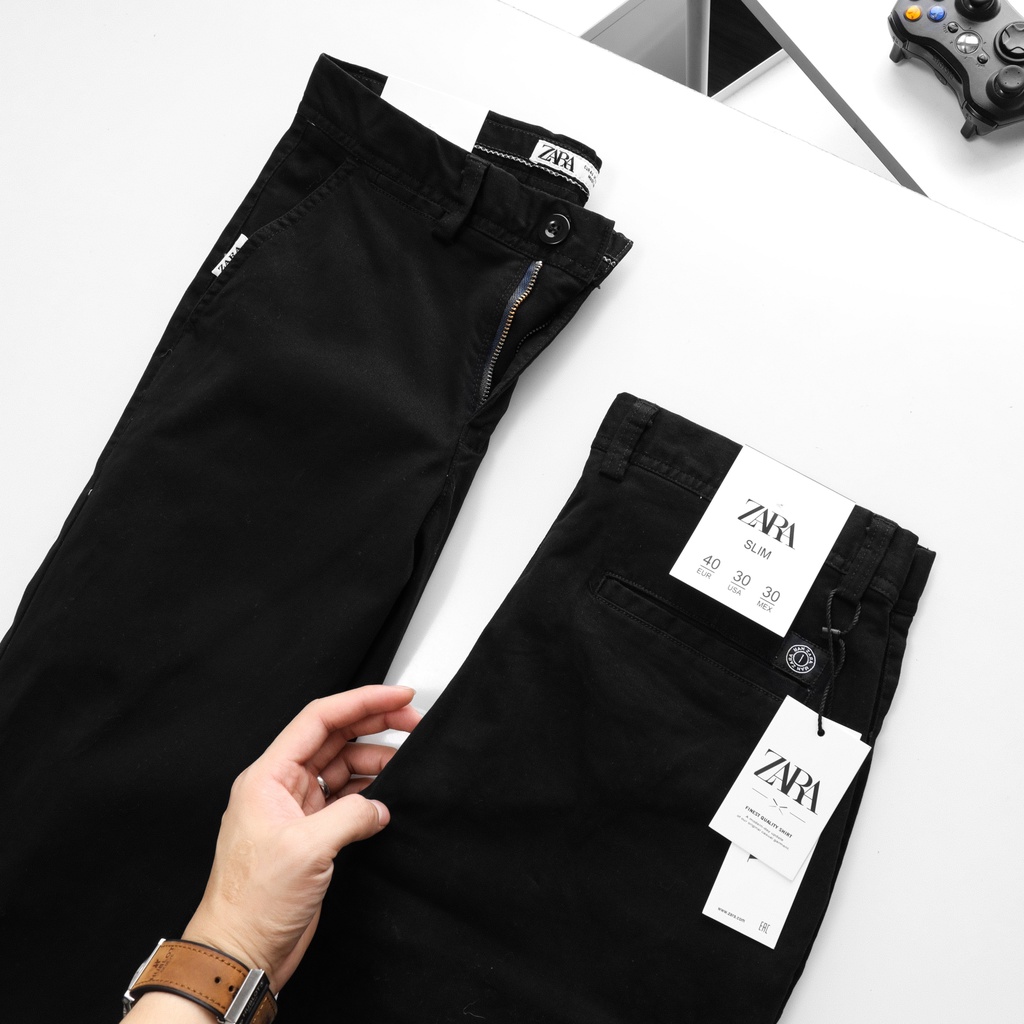 Quần Jeans nam đen trơn ZARAMAN cao cấp hàng Việt Nam Xuất Khẩu D365-JN01