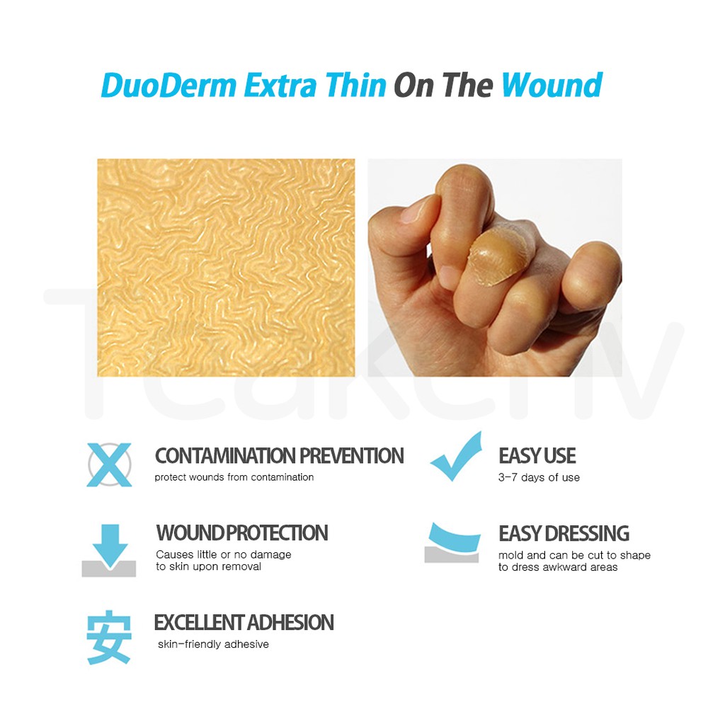 ConvaTec 187957 - DuoDERM Extra Thin Dressing - 6 x 6 Inches, 10 Count (1 Box)