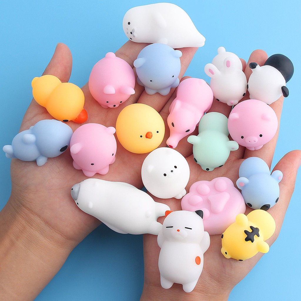 Bộ 5 Con Đồ Chơi Squishy Mochi Hình Thú Cực Dễ Thương - LICLAC