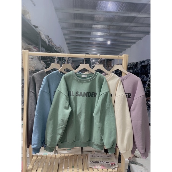 Áo nỉ hoodies cổ tròn in chữ basic form thụng | BigBuy360 - bigbuy360.vn