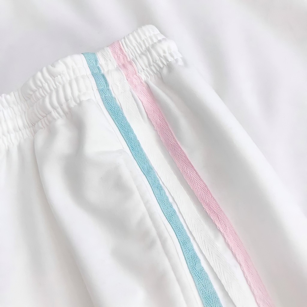 Quần dài ống rộng sọc cầu vồng thể thao nam nữ unisex chất cotton mát mịn | BigBuy360 - bigbuy360.vn