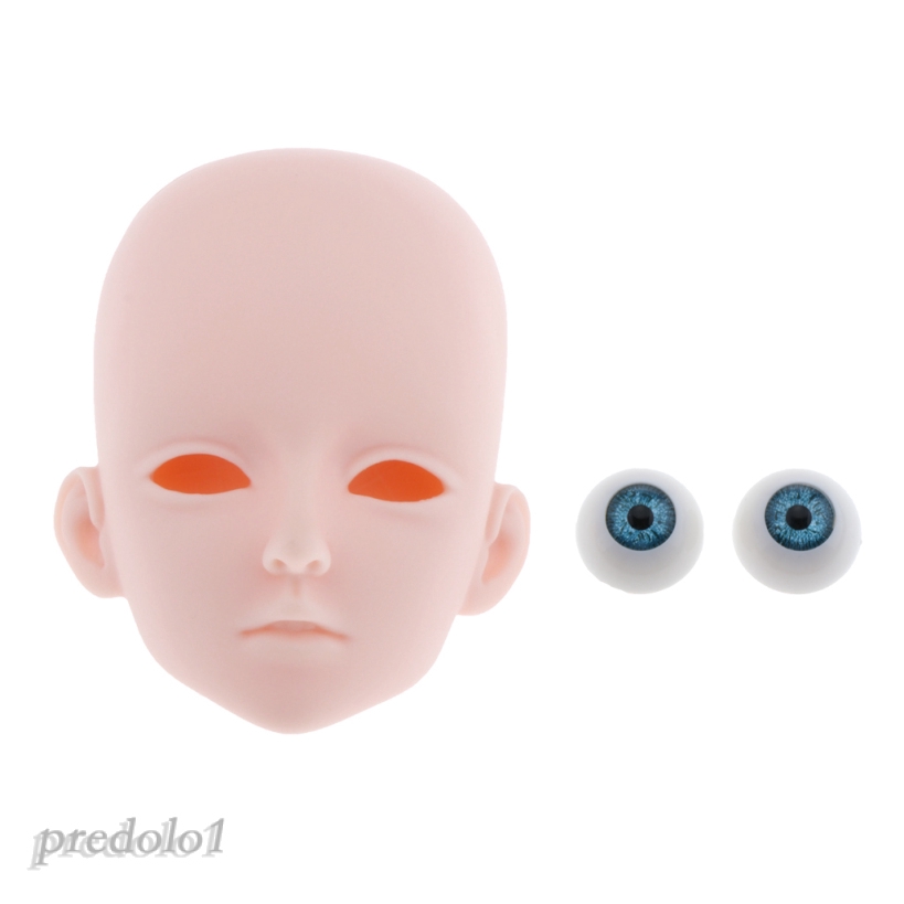 1/3 Doll Makeup Head Mold with 4D Eyes Parts Doll Making Repair Flesh-color