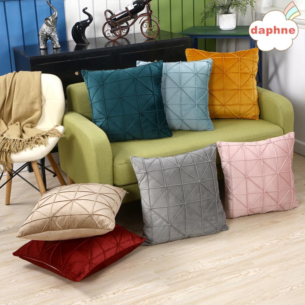 Daphne Vỏ Bọc Gối Trang Trí Sofa Bằng Nhung Màu Kẹo Ngọt 45x45cm