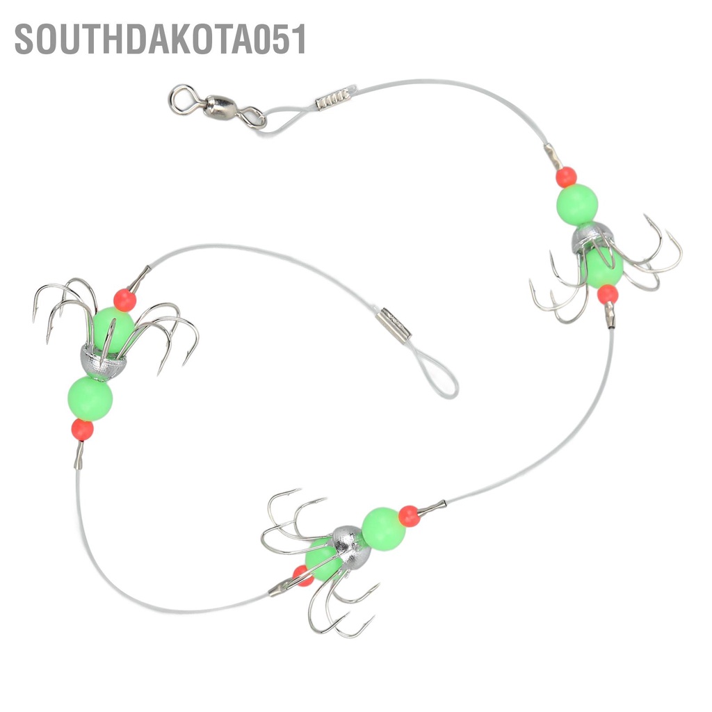 Hàng Sẵn Móc câu mực/ bạch tuộc chuyên nghiệp phát sáng Thiết bị đánh cá bằng thép cao cấp【Southdakota051】