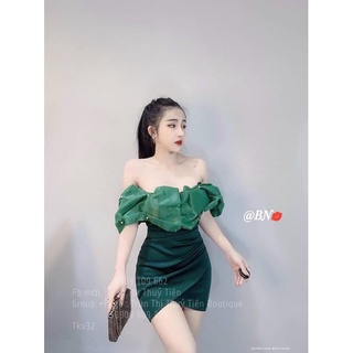 váy body trễ vai