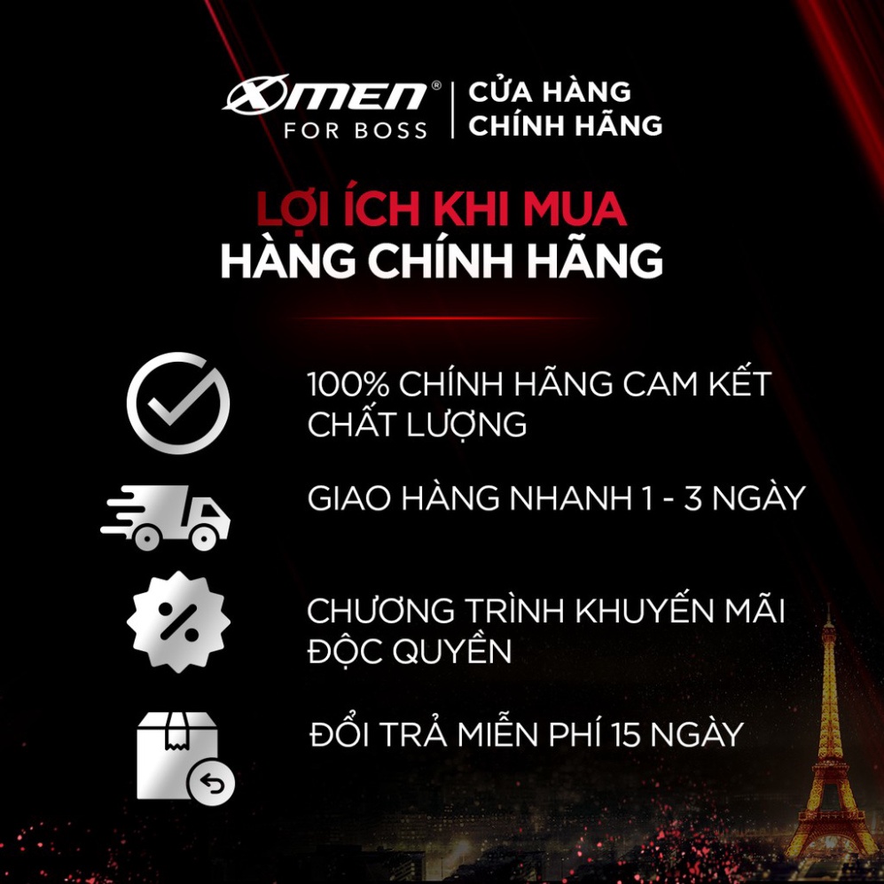 Dầu gội nước hoa X-Men For Boss Intense 650g - Mùi hương trầm đầy nội lực