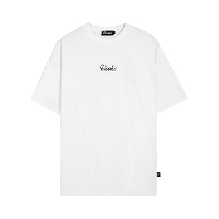 Áo thun unisex cổ tròn vải cotton co giãn thoáng mát basic thêu logo Vicolas - V VICOLAS BASIC TEE