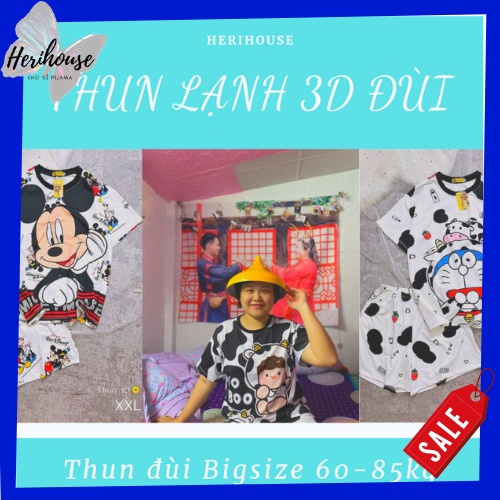Đồ Bộ Thun Bigsize Đùi Form 60-85kg