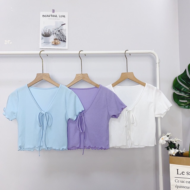 Set áo cardigan tay ngắn kèm lót