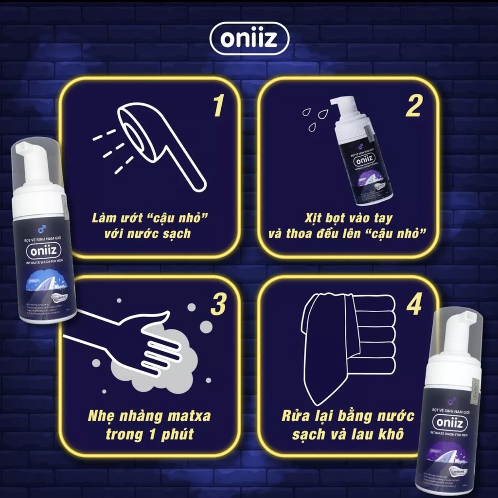 Dung dịch vệ sinh nam Oniiz chai 100ml