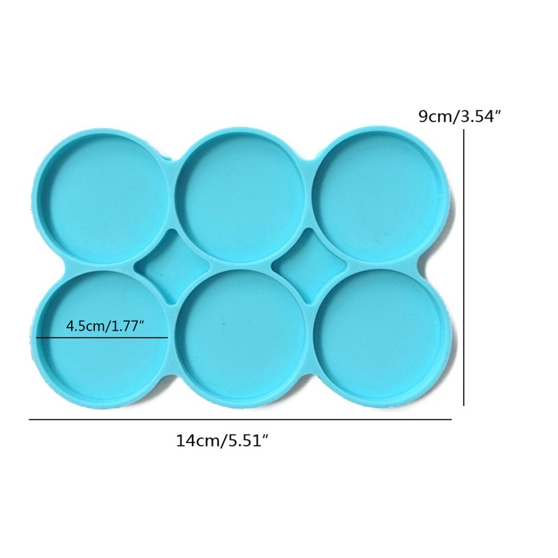 Khuôn Silicone Làm Đế Lót Ly Bằng Resin Epoxy Độc Đáo Trang Trí Nhà Cửa DIY