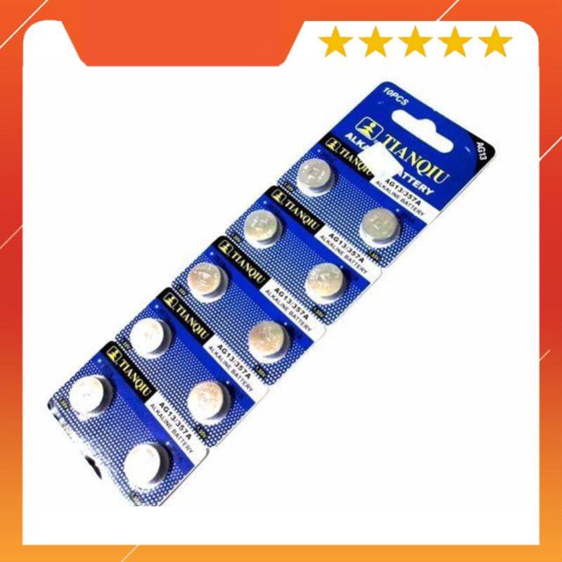 Vỉ 10 Viên Pin AG13/LR44H/357A Tianqiu 1.5v -SGT-