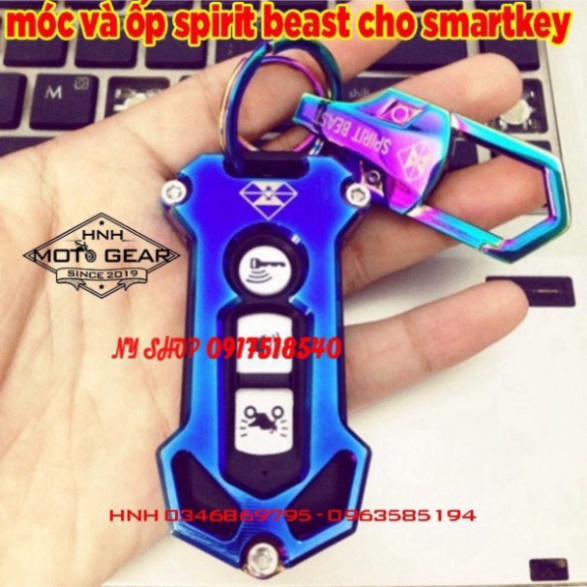 Bộ Móc Khóa Và Ốp CNC Smartkey Spirit Beat Cho SH, SH Mode, Cub 125, Pcx - Loại 3 Nút