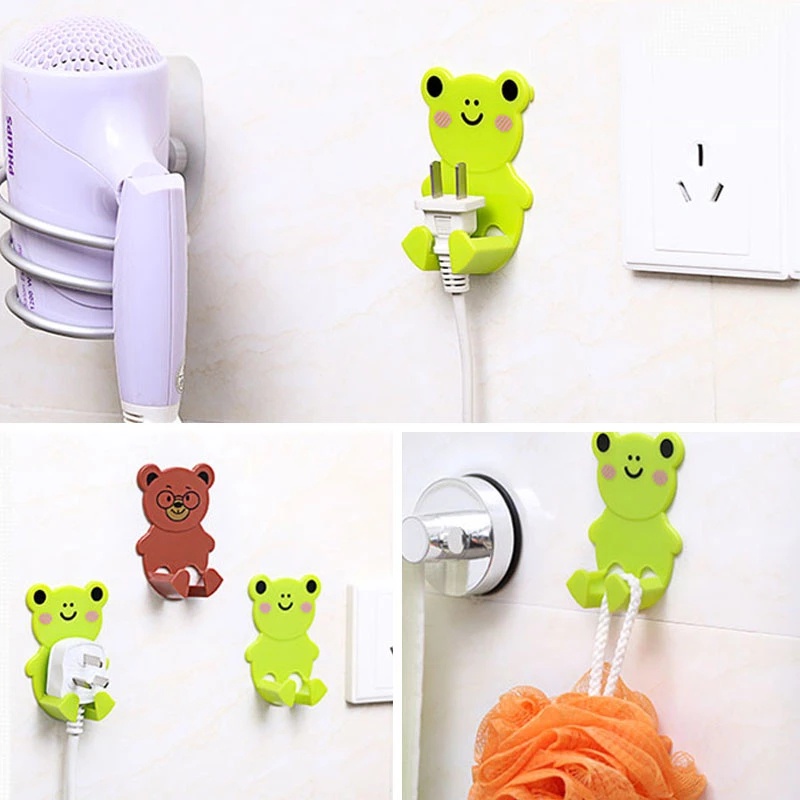 Giá đỡ bàn chải đánh răng gắn tường hình động vật hoạt hình dễ thương