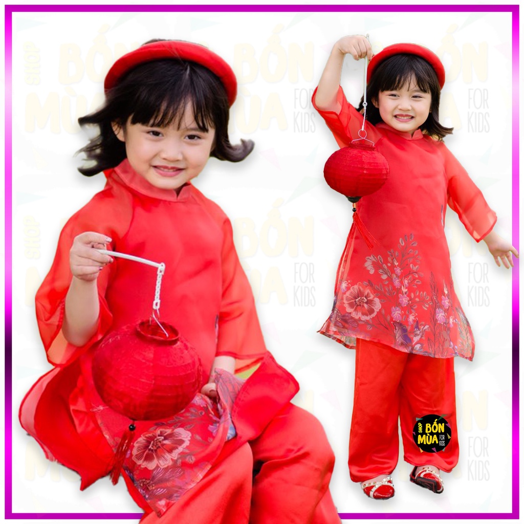 🍇 Áo Dài Tết Cho Bé Gái Size Đại- Shop Bốn Mùa