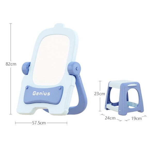 Bộ Bảng Vẽ Từ Tính Đa Năng 5In1 Kèm Giá Sách và Ghế Cao cấp cho bé từ 0 đến 9 tuổi