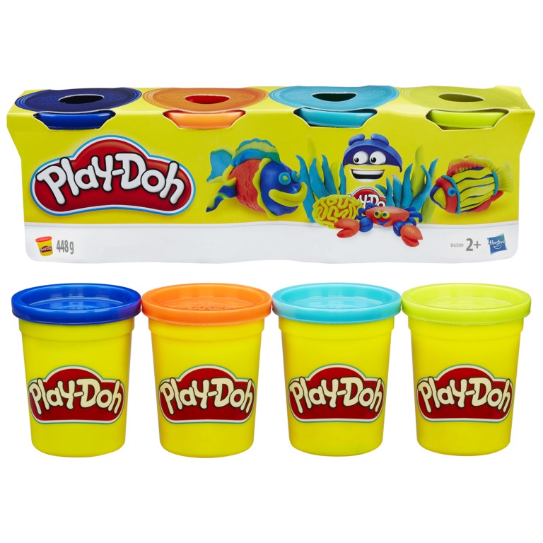 [Mã LIFET1505 giảm 80K đơn 250K] Đồ Chơi PLAYDOH Combo Bột Nặn 4 Màu Và Bột Nặn 4 Màu Mini CBB5517-23241-25