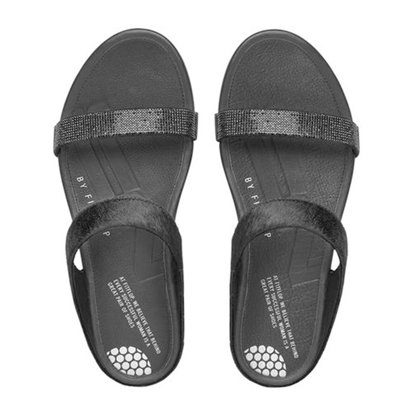 Fitflop Dép Sandal Đế Mềm Đính Đá Thời Trang Đi Biển Cho Nữ