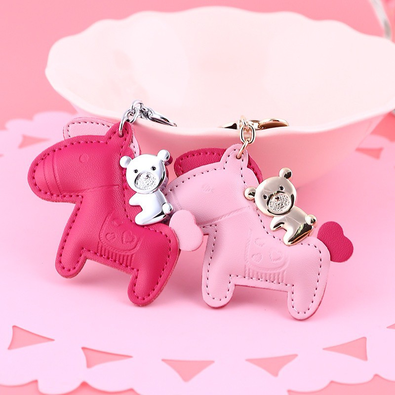 Móc chìa khóa hình ngựa chính hãng Milesi dễ thương ,Móc khóa ô tô , túi xách