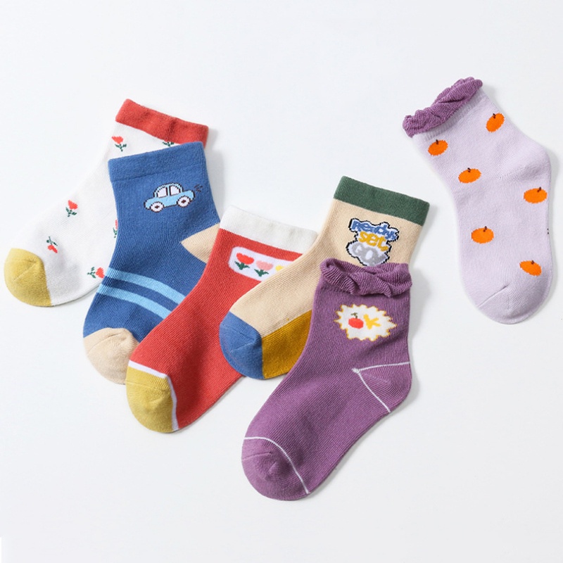 Set 5 đôi vớ kẻ sọc xinh xắn cho bé