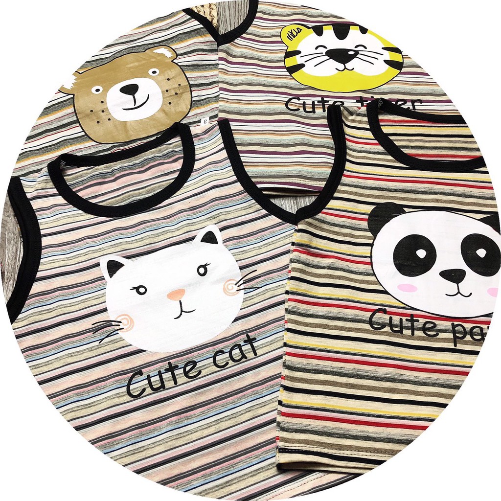 Bộ kẻ icons chất cotton co giãn 4 chiều đẹp cho bé trai, bé gái - BKI