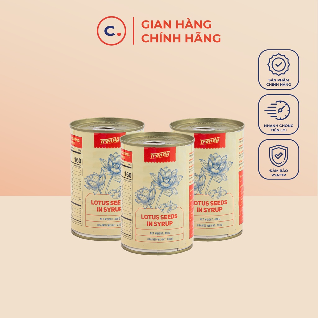 SP000613  Hạt Sen Nước Đường TRENDY - 460g  Lon