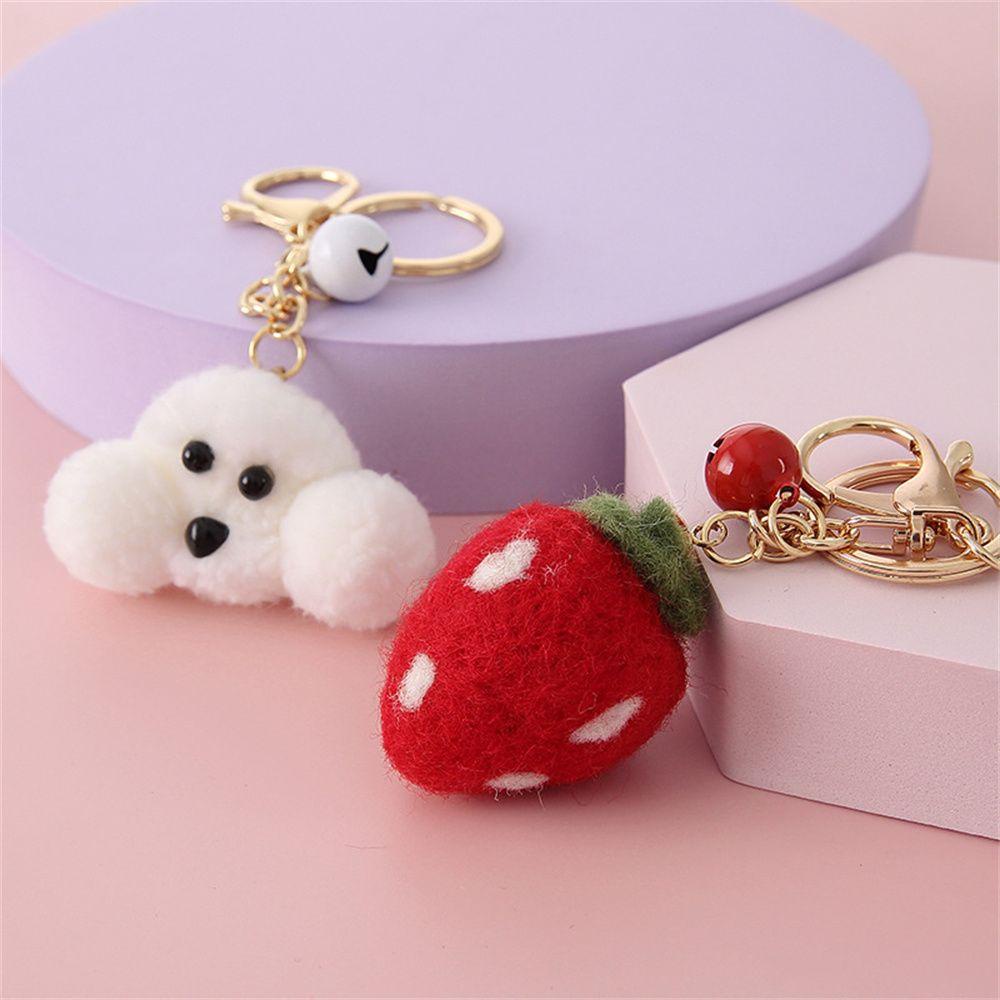 Móc Khóa Thỏ Nhồi Bông Màu Sắc Ngọt Ngào Dễ Thương