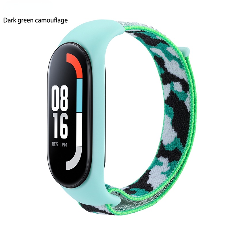 Dây Đeo Nylon Họa Tiết Rằn Ri Cho Đồng Hồ Thông Minh xiaomi Mi band 7 6 5 miband 4 3