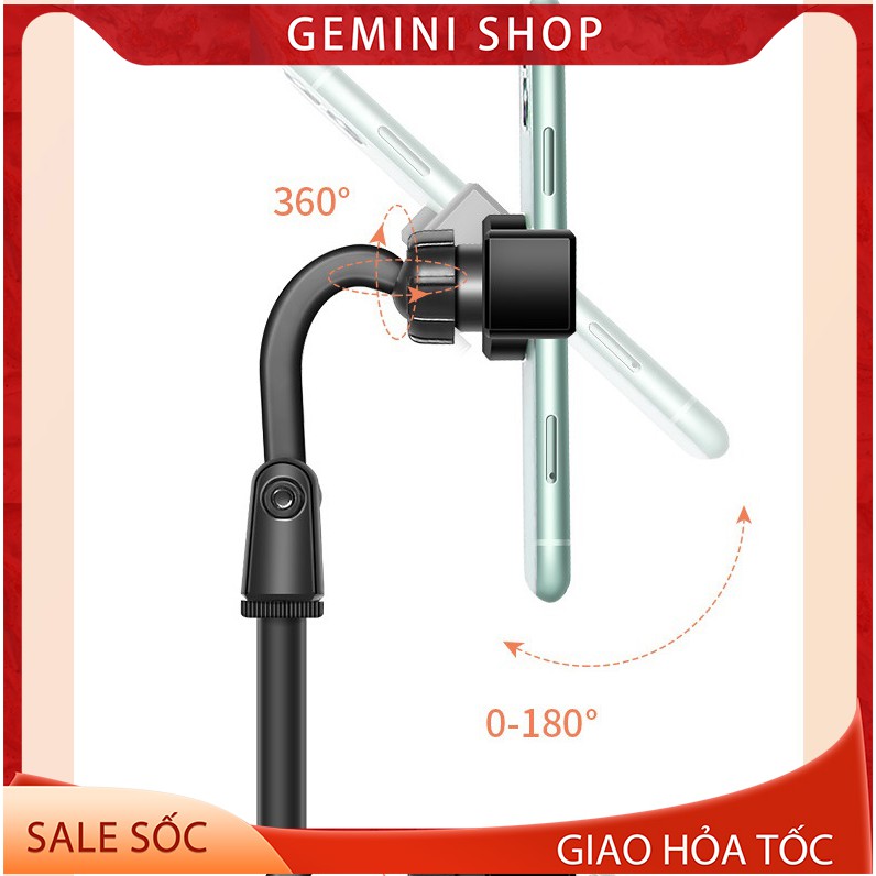 Giá Đỡ Kẹp Điện Thoại livestream xem video mã D30 để bàn điều chỉnh cao từ 24cm - 31cm xoay 360 độ GEMINI SHOP