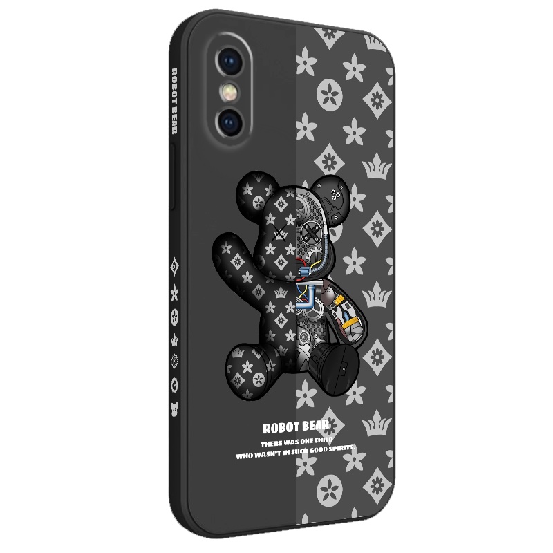 Ốp Điện Thoại Mềm Họa Tiết Gấu Cơ Khí Sáng Tạo Cho IPhone X XS XR XS Max