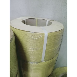 Dây đai nhựa Pp Đài Loan 12mm và 15mm màu vàng loại 10kg dùng cho chạy máy bán tự động chali JN740
